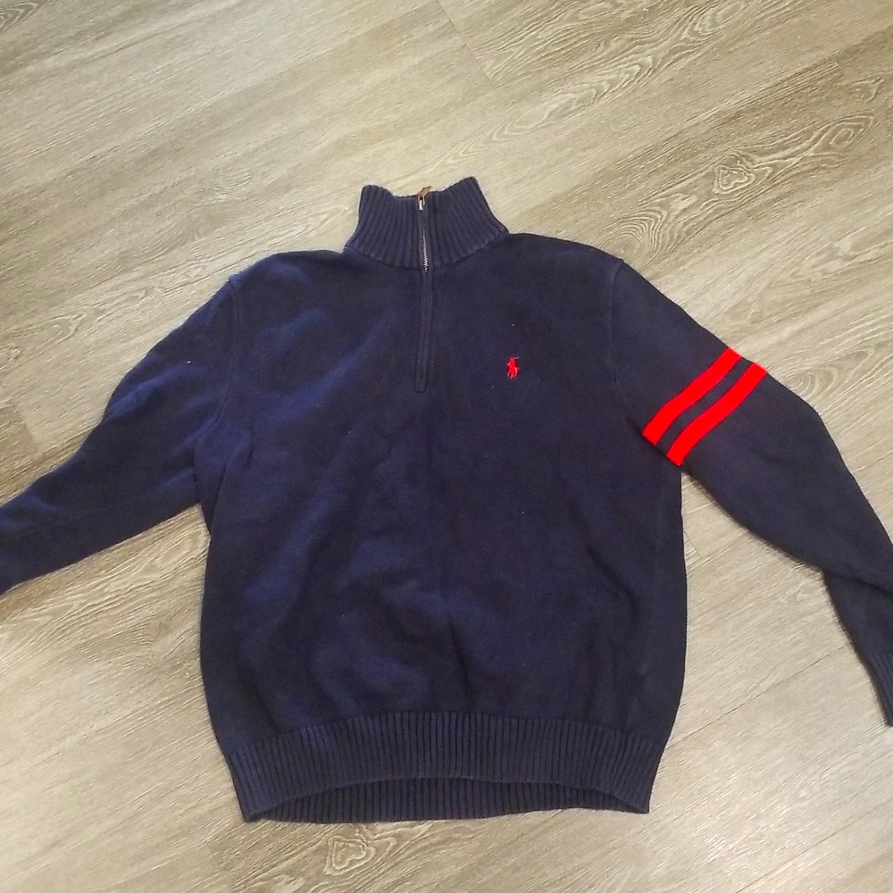 Polo By Ralph Lauren Sweater - Leather Zipper Pull